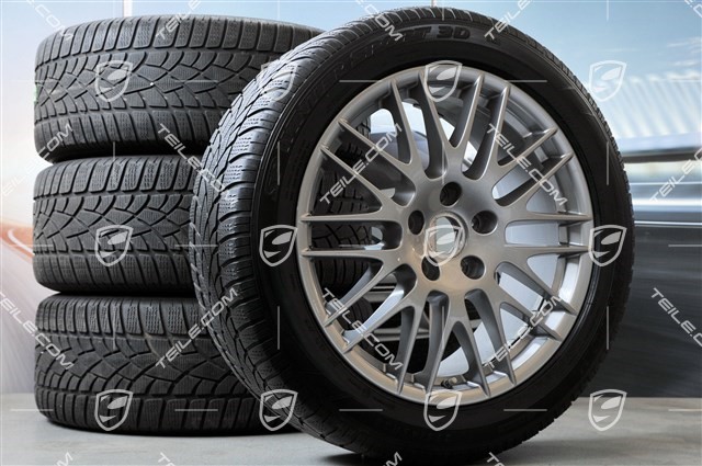 20-inch RS Spyder winter wheel set, 4 wheels 9J x 20 ET 57 + 4 Dunlop SP Winter Sport 3D tyres 275/45 R 20 110V XL M+S, with TPMS