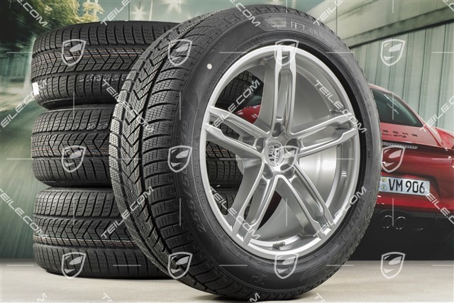 19-inch "Macan Sport" winter wheels set, rims 8,5J x 19 ET21 + 9J x 19 ET21 + NEW Pirelli winter tyres 235/55 R19 + 255/50 R19, with TPMS