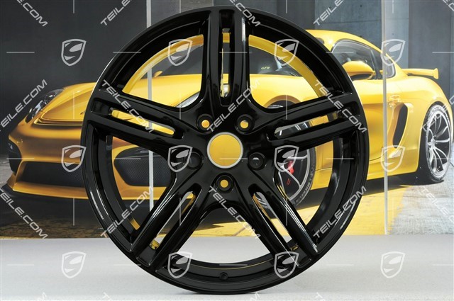 20-inch wheel rim set Turbo, 10,5J x 20 ET71 + 9,5J x 20 ET71, for winter use, black silk gloss