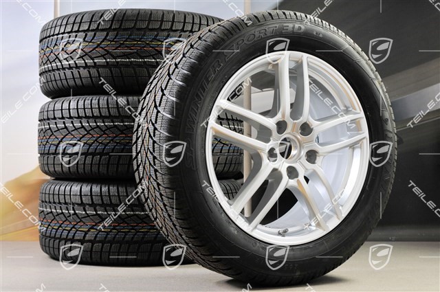 19-inch winter wheels set "Cayenne Turbo IV" facelift 2014->, alloy rims 8,5J x 19 ET59 + Dunlop winter tyres 265/50 R19, with TPM
