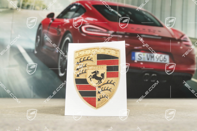 Sticker for Porsche crest on hood