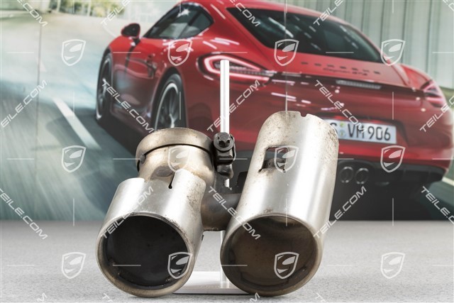 Tailpipe, round, Carrera 2S/4S, R