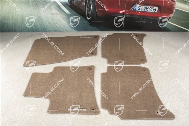 Floor mat set, Climatronic in rear, Saddle brown, LL