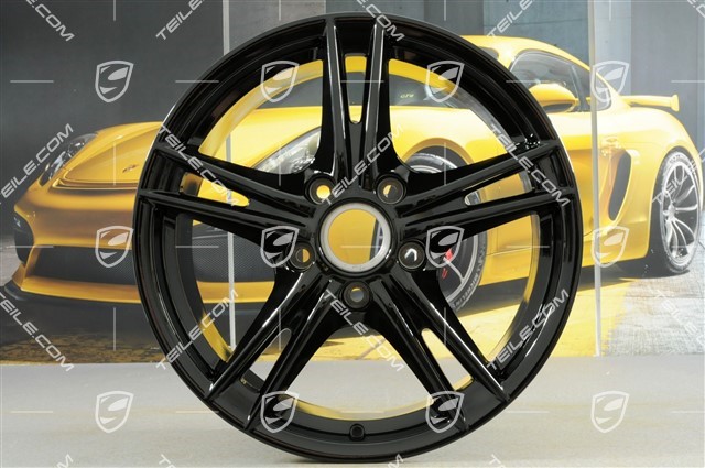 18-inch Boxster S II wheel, 8J x 18 ET57, black high gloss