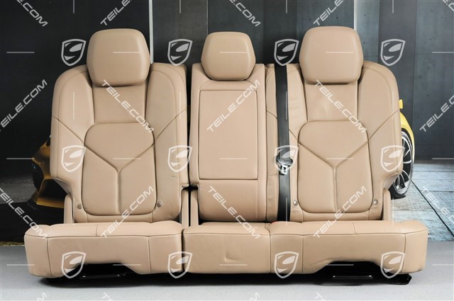 Rear seats, plain leather, Light Tartufo, set L+R