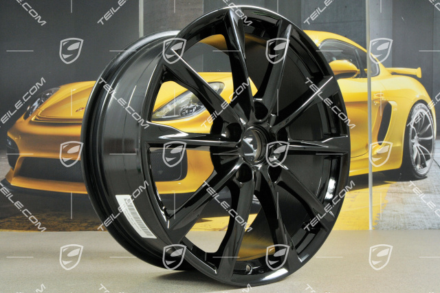 19" Felge Boxster S, 8J x 19 ET57, schwarz hochglanz