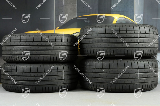 18" Cayman III Sommerräder Satz, Felgen 8J x 18 ET57 + 9,5J x 18 ET49, Pirelli P Zero Sommerreifen 235/45 R18 + 265/45 R18