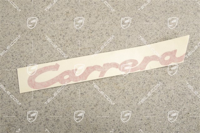 Napis/logo "Carrera RS", Indyjska czerwień, na maskę tylną