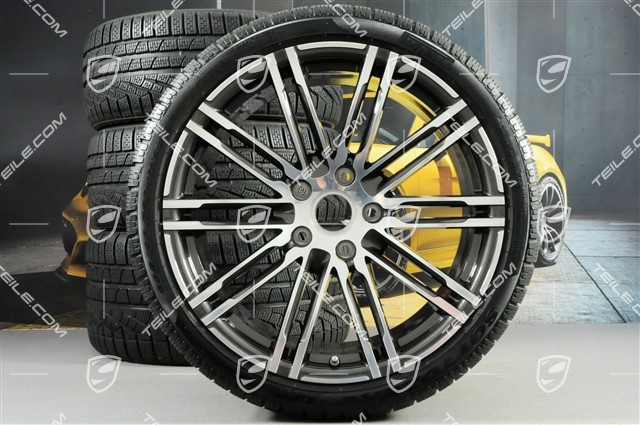 20" koła zimowe "Turbo", komplet, felgi 8,5J x 20 ET51 + 11J x 20 ET56 + opony zimowe Pirelli 245/35 R20 + 295/30 R20, z czujnikami ciśnienia