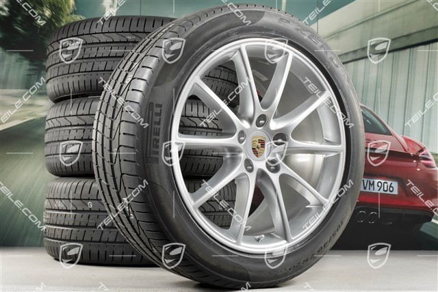 20-inch Cayenne Coupé Design summer wheel set, rims 9J x 20 ET50 + 10,5J x 20 ET55 + Pirelli P Zero summer tyres 275/45 R20 + 305/40 R20, with TPMS