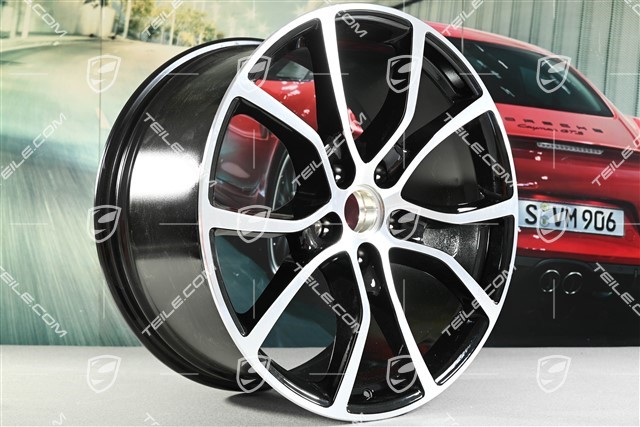 21-inch wheel rim, Cayenne Exclusive Design, 11J x 21 ET58, black high gloss