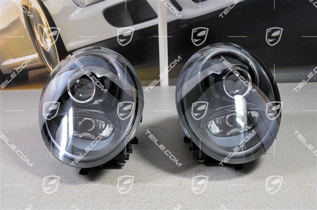 Reflektory Bi-Xenon, czarne osłony wewnętrzne, Turbo/GT3, komplet (L+R)