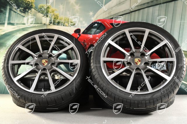 20-inch summer wheel set Carrera Classic, rims 8J x 20 ET57 + 9,5J x 20 ET45 + NEW Pirelli PZero summer tyres 235/35 ZR20 + 265/35ZR20, without TPMS