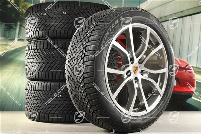 21-inch Cayenne COUPE Exclusive Design winter wheel set, rims 9,5J x 21 ET46 + 11,0J x 21 ET49 + NEW Pirelli Scorpion Winter 2 winter tyres 285/45 R21 + 305/40 R21, with TPMS
