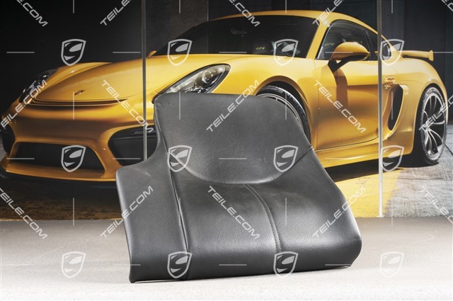 Back seat lower / cushion, Coupe/Targa, Leatherette, black, R