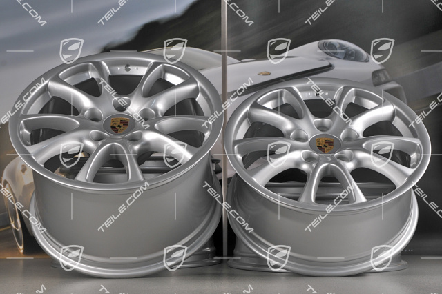 18-inch GT3 Modell 2004 wheel set, 8J x 18 ET50 + 11J x 18 ET45, for Turbo / 4S