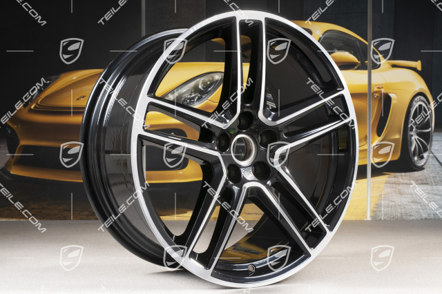 20-inch wheel rim "Macan Turbo", 9J x 20 ET26, BORBET, Jet Black Metallic