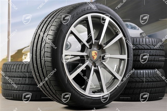 20-inch Carrera Classic II summer wheel set, 8,5J x 20 ET51 + 11J x 20 ET70 + NEW Pirelli summer tires 245/35 ZR20 + 295/30 ZR20