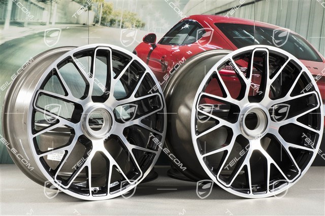 20" Komplet felg Turbo S, centalne mocowanie, 8,5J x 20 ET51 + 11J x 20 ET59