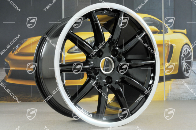 19-inch Carrera Sport wheel set, 8,5J x 19 ET55 + 10J x 19 ET42, Black High Gloss