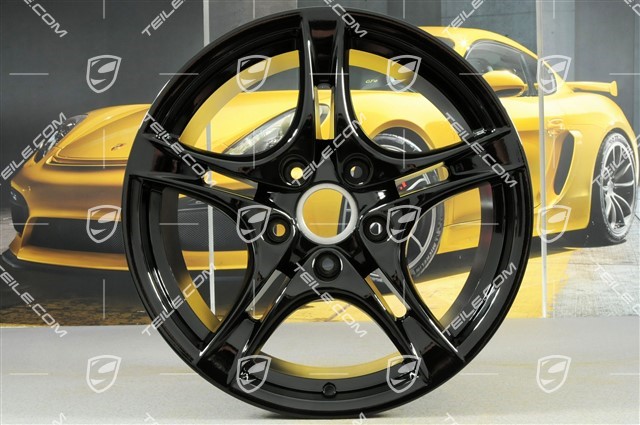 18-inch Cayman S II wheel (Facelift), 9J x 18 ET43, black high gloss