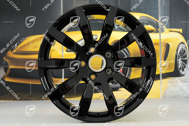 19-inch Cayenne S wheel rim set, 8,5J x 19 ET47 + 9,5J x 19 ET54, black high gloss