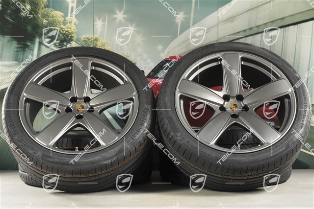 21-inch "Sport Classic" Platinum summer wheels set, rims 9J x 21 ET26 + 10J x 21 ET19, summer tyres 265/40 R 21 + 295/35 R 21, with TPMS