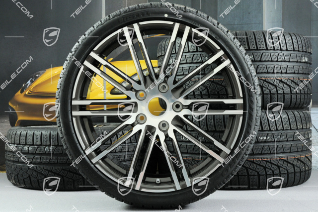 20" Komplet kół zimowych Turbo III, 8,5J x 20 ET51 + 11J x 20 ET70, opony zimowe Pirelli 245/35 ZR20 + 295/30 ZR20, z czujnikami ciśnienia RDK