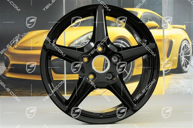 18-inch Carrera III wheel, 8J x 18 ET57, BBS, black high gloss