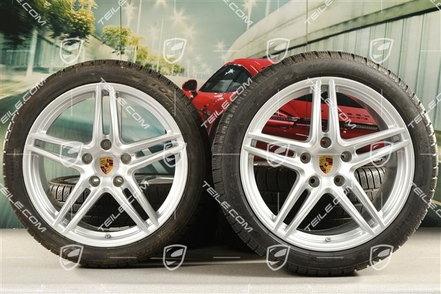 19" Koła zimowe, komplet "Carrera", felgi 8,5J x 19 ET50 + 11J x 19 ET77 + opony zimowe Pirelli Sottozero II 235/40 R19 + 295/35 R19