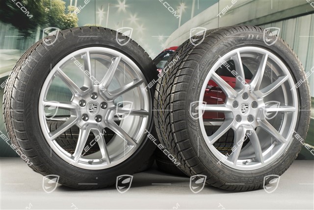 20-inch "Macan SportDesign" winter wheels set, rims 9J x 20 ET26 + 10J x 20 ET19, NEW Dunlop SP Winter Sport 4D winter tyres 265/45 R20 + 295/40 R20, with TPMS