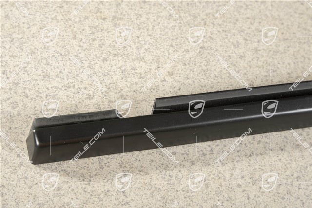 Side window cover trim, outer, rear door, Matt black, R