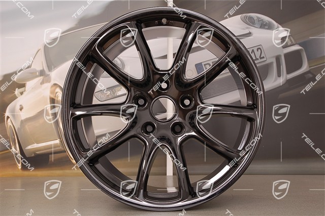 19-inch GT3 wheel set, 8,5J x 19 ET53 + 12J x 19 ET68, black