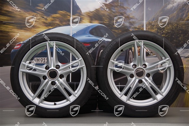 18" Boxster S II komplet kół letnich, przednie felgi 8J x 18 ET57 + tylne 9J x 18 ET43 + opony 235/40 ZR18 + 265/40 ZR18