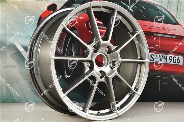 20" Felge "Boxster Spyder", 8,5J x 20 ET57, Platinum Seidenmatt