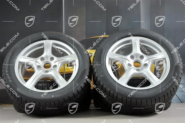 18-inch Panamera winter wheel set, 8J x 18 ET 59 + 9J x 18 ET 53, Pirelli Sottozero II winter tyres 245/50 R18 + 275/45 R18, without TPMS