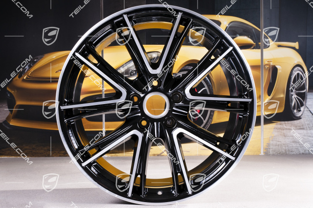 21-inch wheel rim set Panamera Exclusive, 9,5J x 21 ET71 + 11,5J x 21 ET69, black high gloss