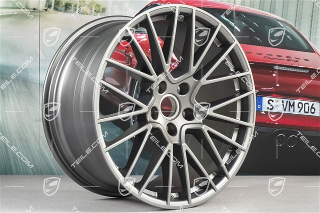 21-inch wheel rim, Cayenne RS Spyder, 11J x 21 ET49, Platinum satin mat