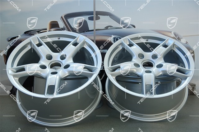 18-inch Boxster S wheel set, 8J x 18 x ET 57 + 9J x 18 x ET 43