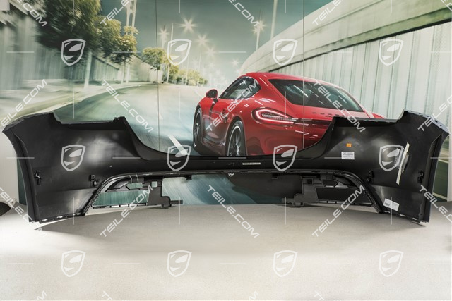 Rear bumper, ultrasound parking aid with side protection