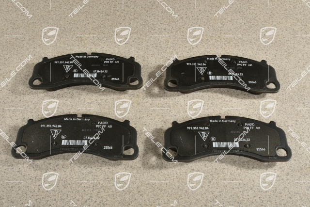 Brake pads, repair set, 991 GT3 / GT3RS / Cayman GT4