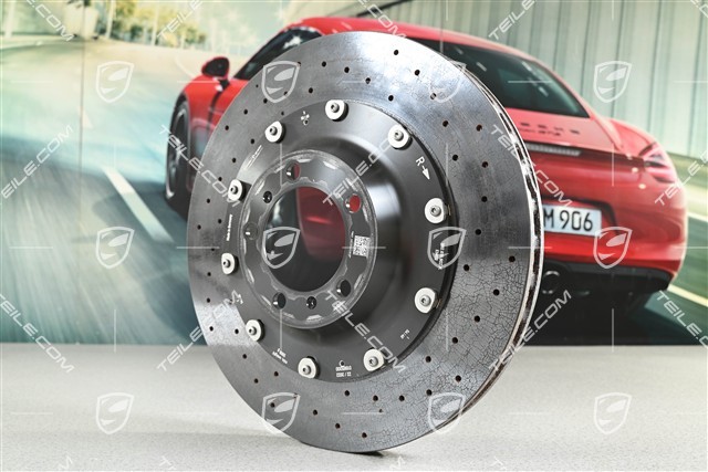 PCCB ceramic brake disc, R, slightly damaged