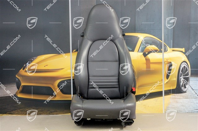 Seat, manual adjustable, heating, leather/Leatherette, Space grey, R