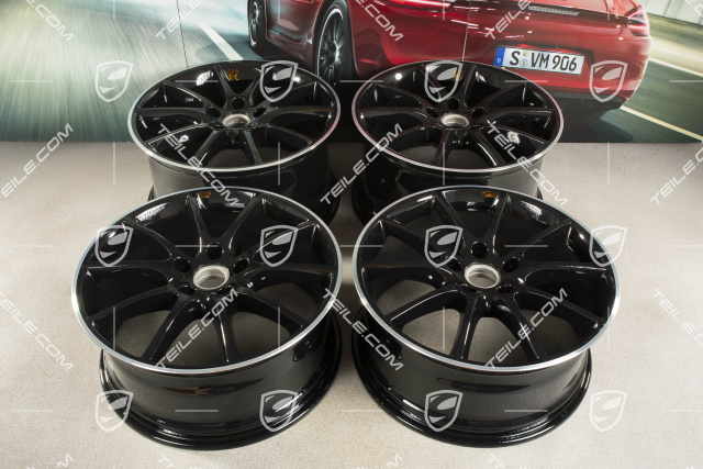 20" Cayenne Design Felgensatz, 10,5J x 20 ET64 + 9J x 20 ET50, Exclusiv, Felgenstern in Schwarz