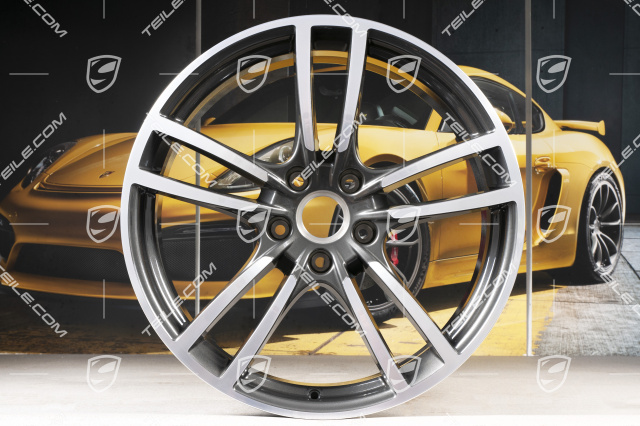 21-inch wheel rim, Cayenne Turbo, 9,5J x 21 ET46, Titanium