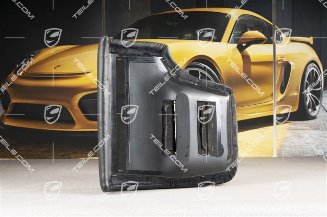Notsitzkissen, Coupe/Targa, Raffleder, schwarz, L