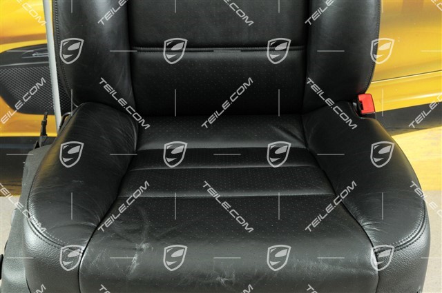 Seat, elect. adjustment, heating, Memory, Lumbar, leather, black, R