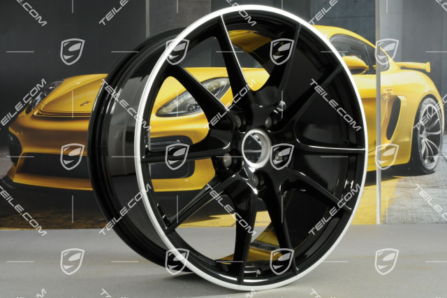 20-inch Carrera S III wheel, 8,5J x 20 ET51, wheel spokes painted Black