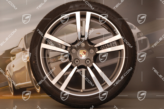 21-inch Turbo II summer wheel set, wheels 10J x 21 ET 50 + NEW summer tyres 295/35 R 21 107Y XL, with TPMS