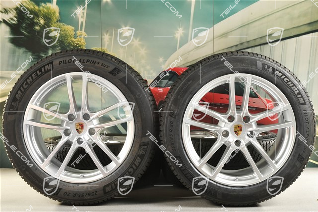 20-inch Cayenne COUPE Sport winter wheel set, rims 9J x 20 ET50 + 10,5J x 20 ET55 + Michelin winter tyres 255/55 R20 + 295/45 R20, with TPMS